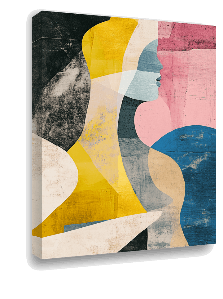 Elegant Abstract Woman: Colorful Illustration