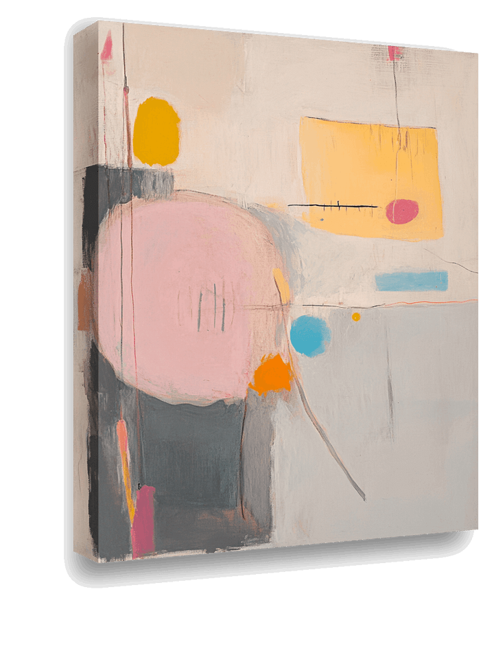 Pastel Geometry: Minimalist Abstract Art