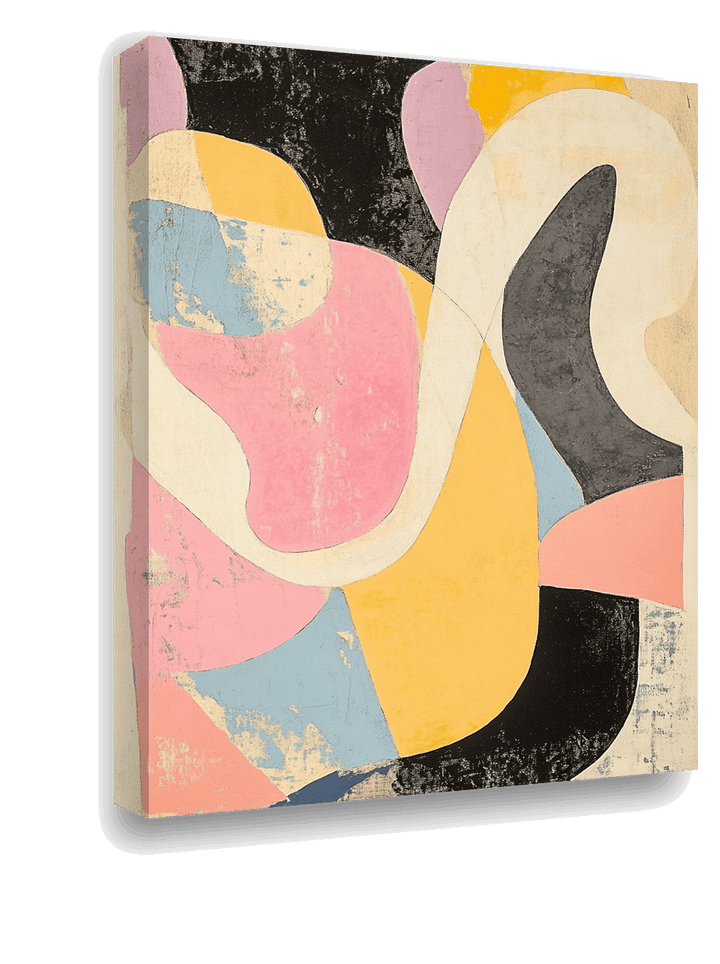 Pastel Harmony: Retro Collage Art