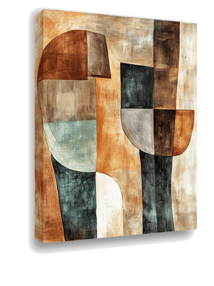 Harmony of Earth Tones: A Modern Abstract Journey