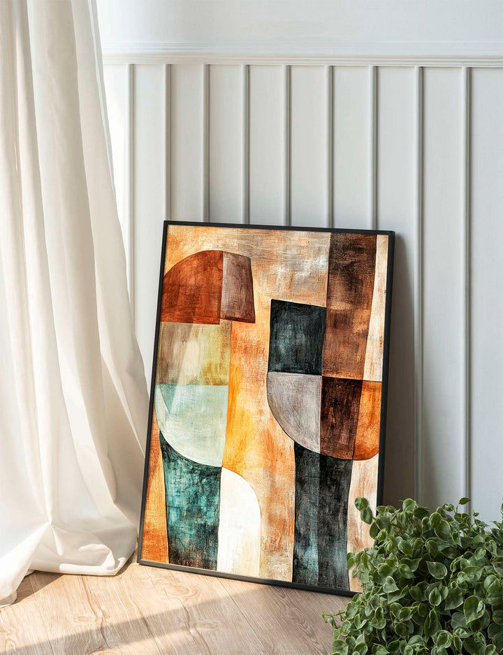 Harmony of Earth Tones: A Modern Abstract Journey