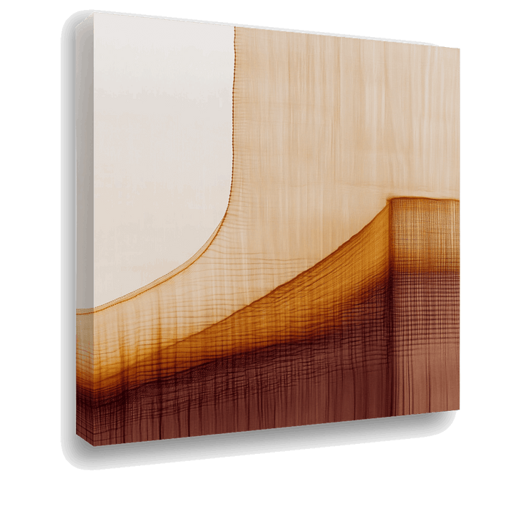 Serene Flow: Abstract Brown and Beige Gradient Art