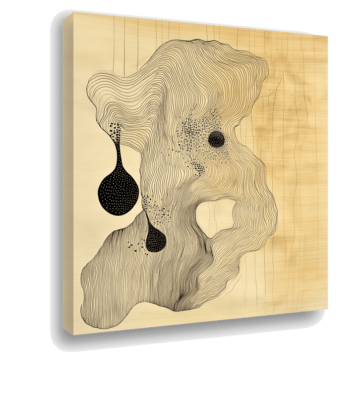 Oceanic Whispers: Abstract Wood Carving Art