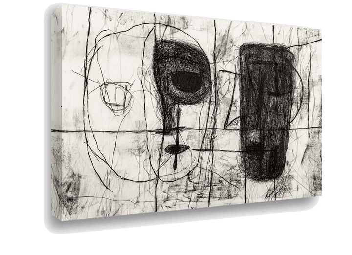 Minimalist Faces: Black and White Abstract Line Art