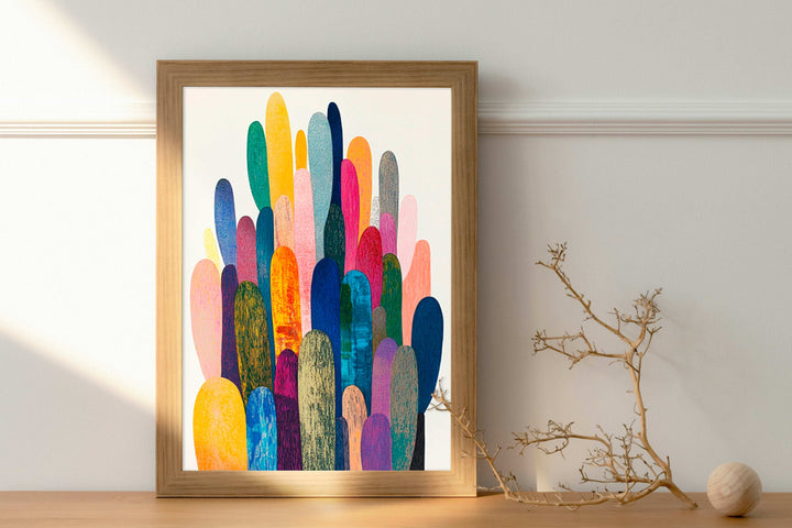 Vibrant Cactii: Contemporary Digital Art