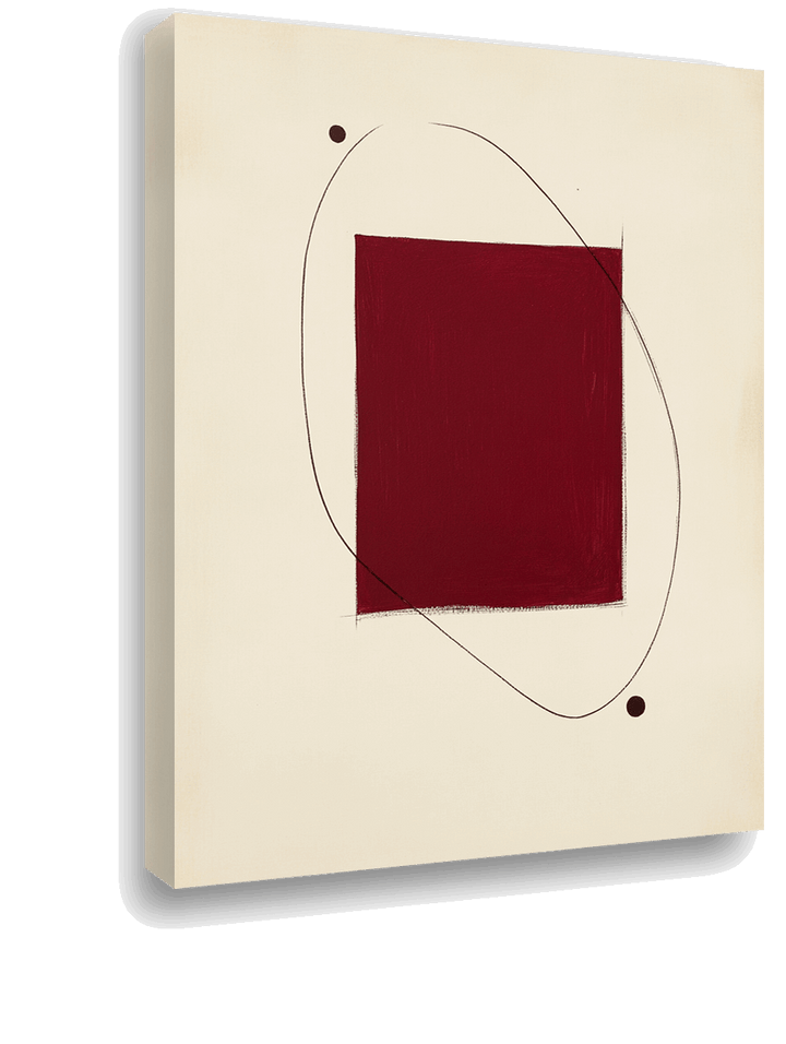 Red Minimalism: Geometric Shapes in Black and Red