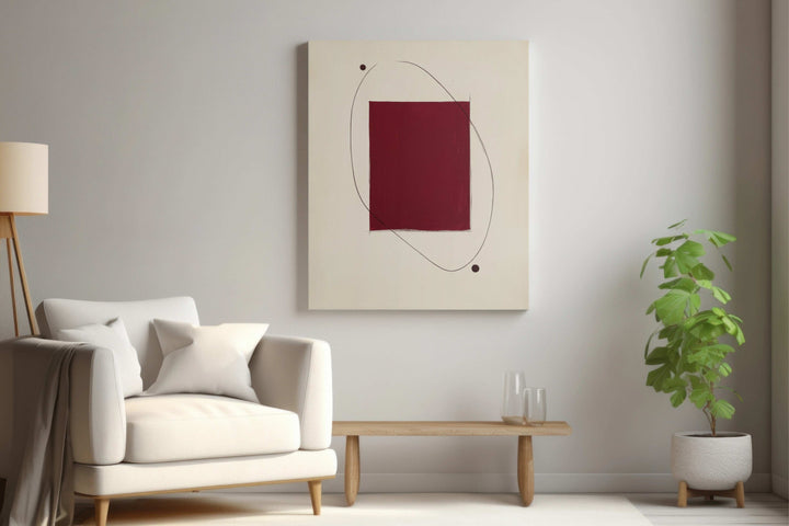 Red Minimalism: Geometric Shapes in Black and Red