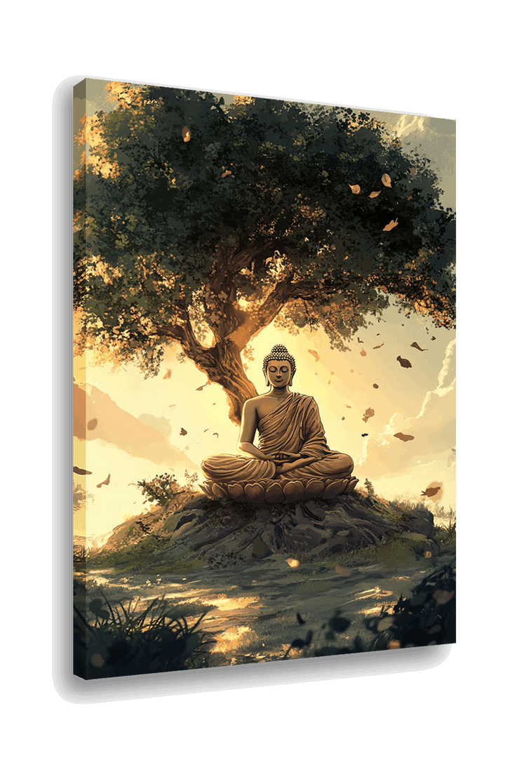 Enlightened Serenity: Buddha Under the Bodhi Tree