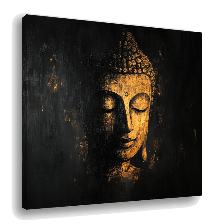 Golden Serenity: Luxurious Buddha Portrait