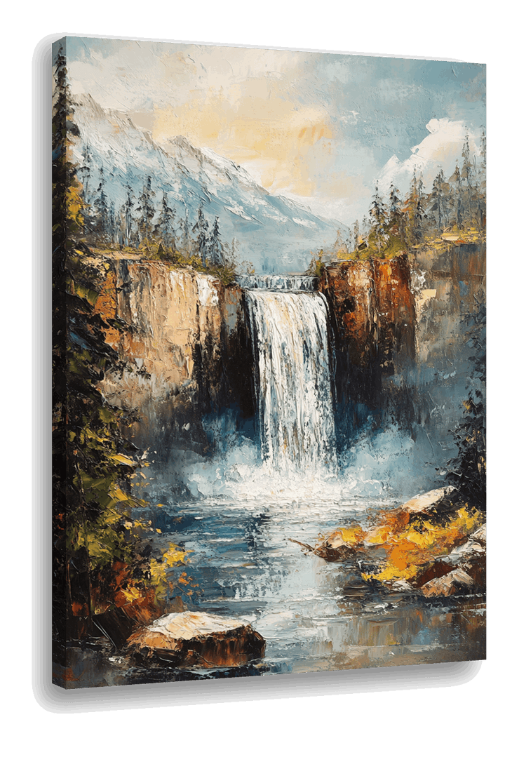 Serene Cascades: Waterfall in Tranquil Harmony