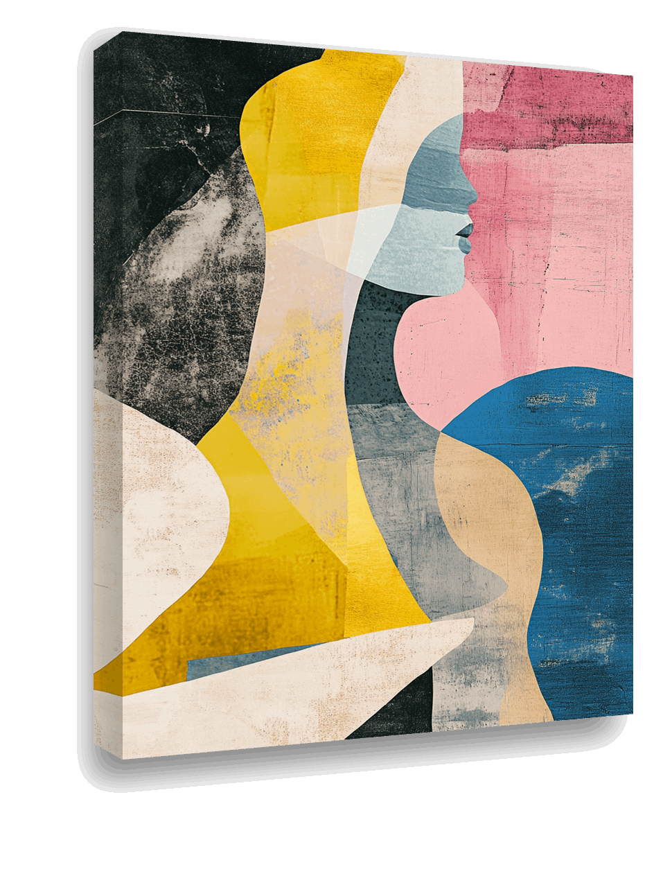 Elegant Abstract Woman: Colorful Illustration