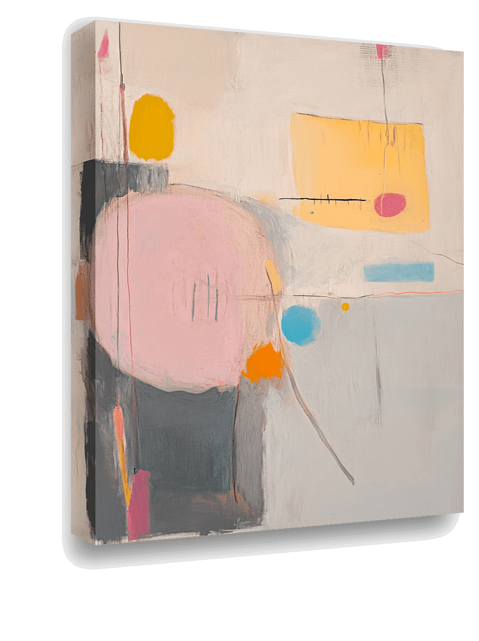 Pastel Geometry: Minimalist Abstract Art