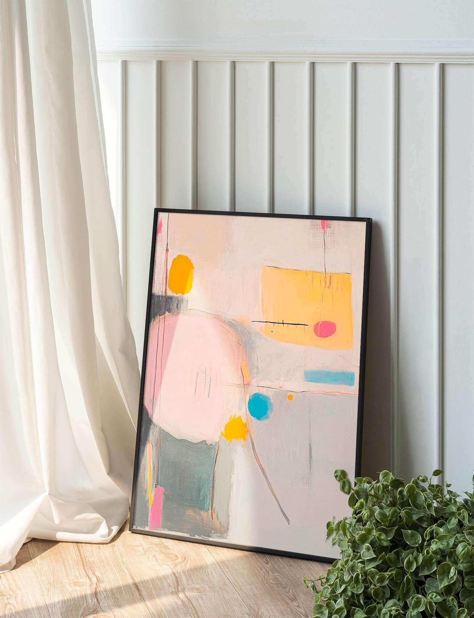 Pastel Geometry: Minimalist Abstract Art