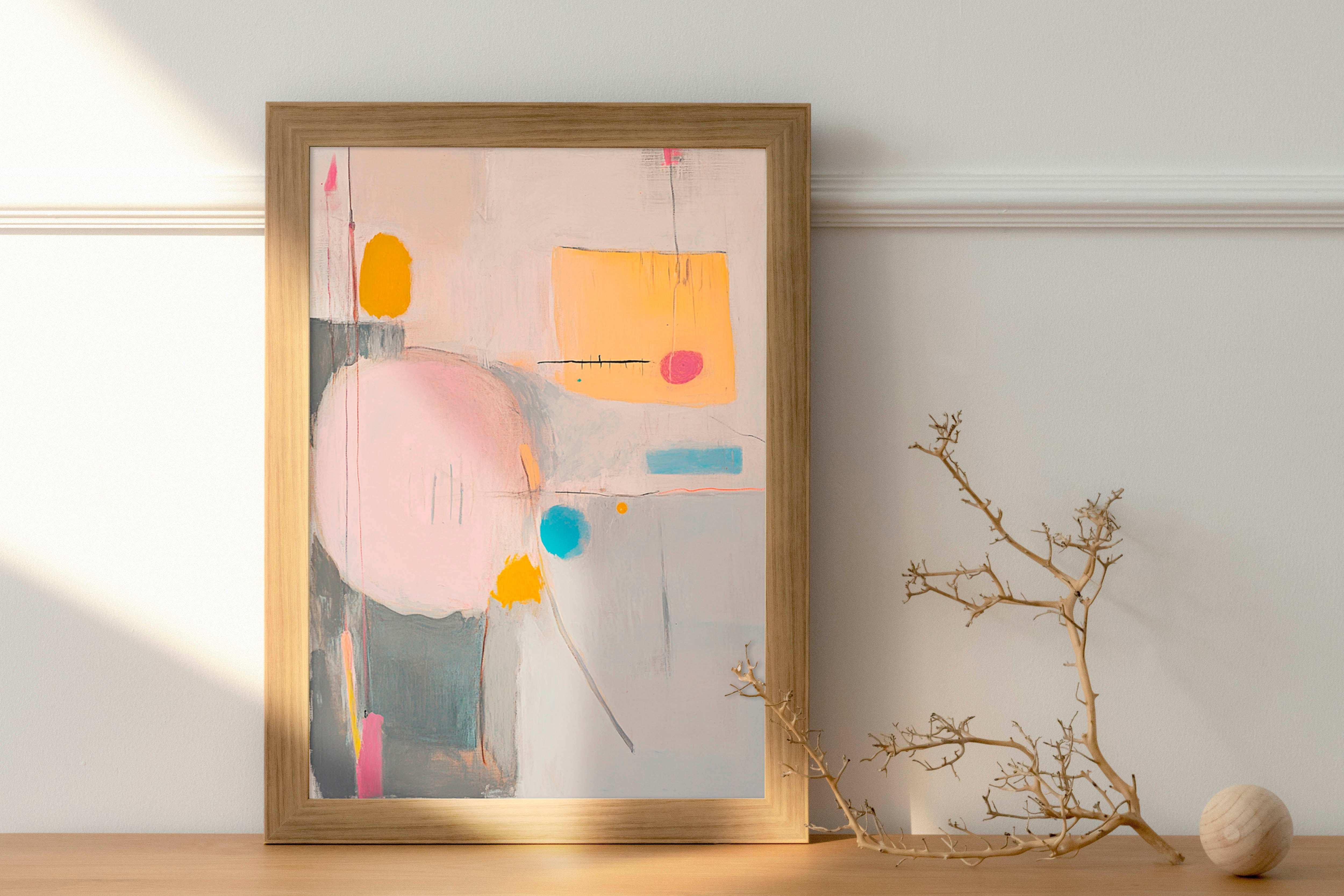 Pastel Geometry: Minimalist Abstract Art