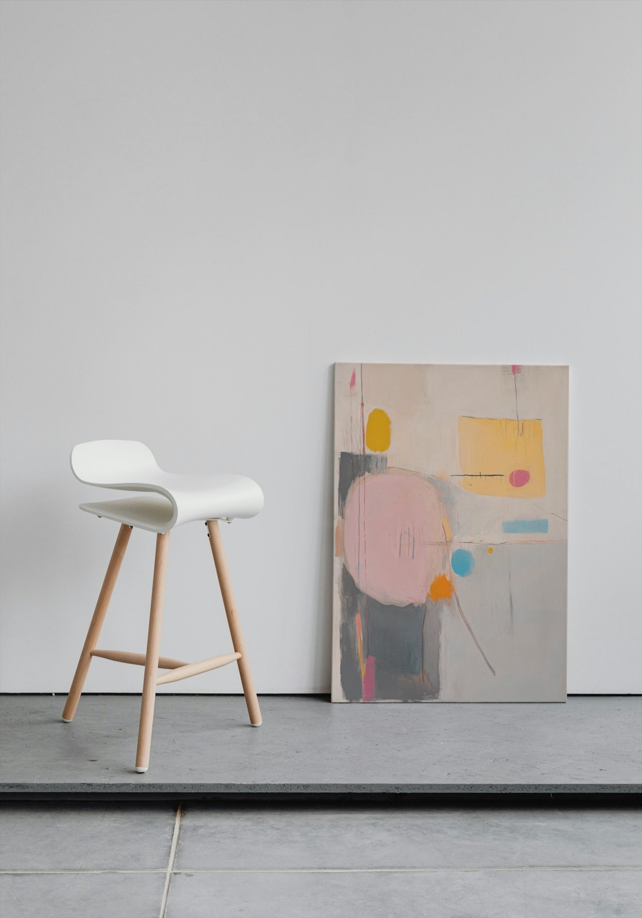 Pastel Geometry: Minimalist Abstract Art