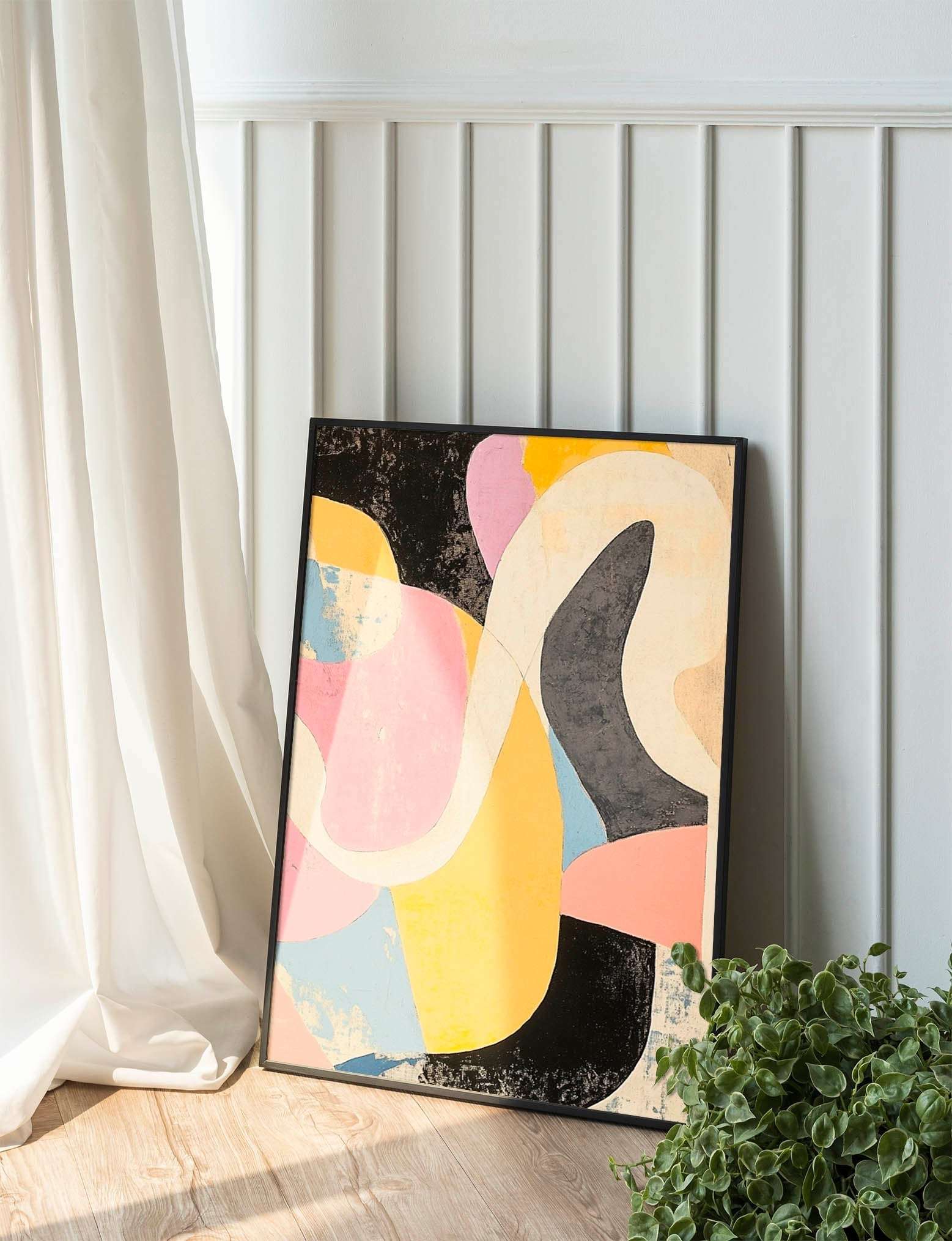 Pastel Harmony: Retro Collage Art