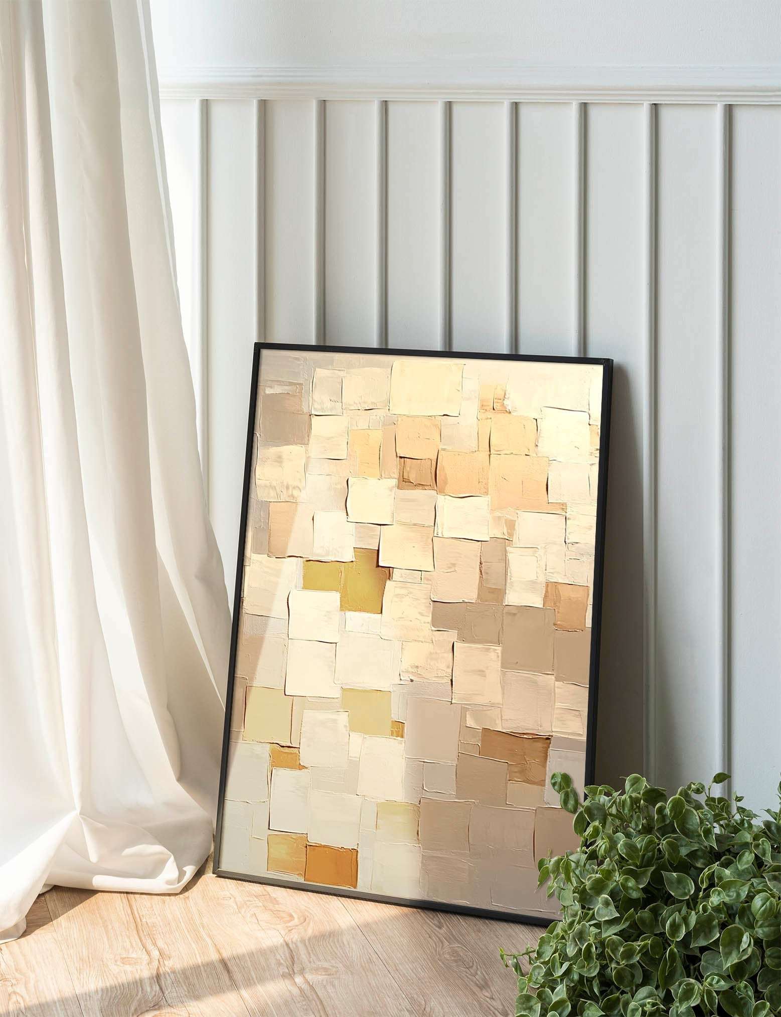 Beige Harmony: Abstract Wall Texture