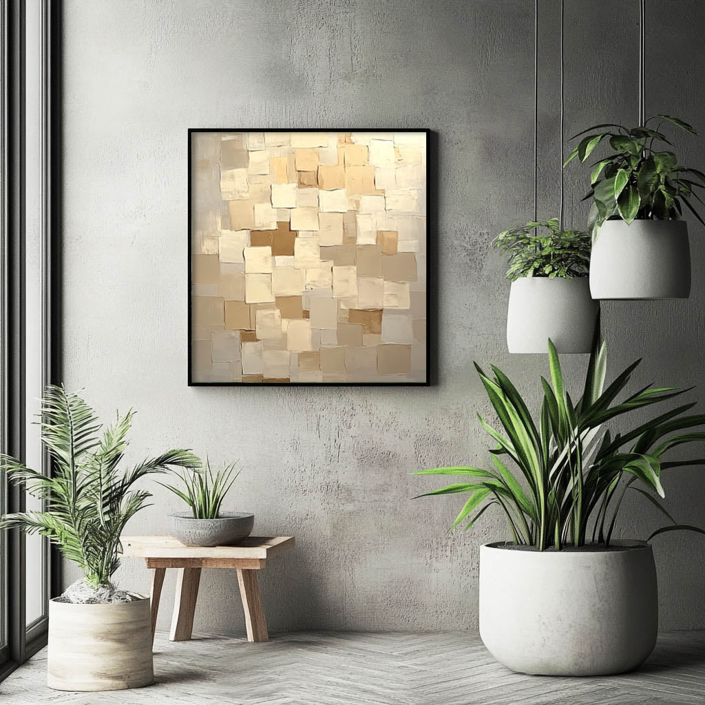 Beige Harmony: Abstract Wall Texture