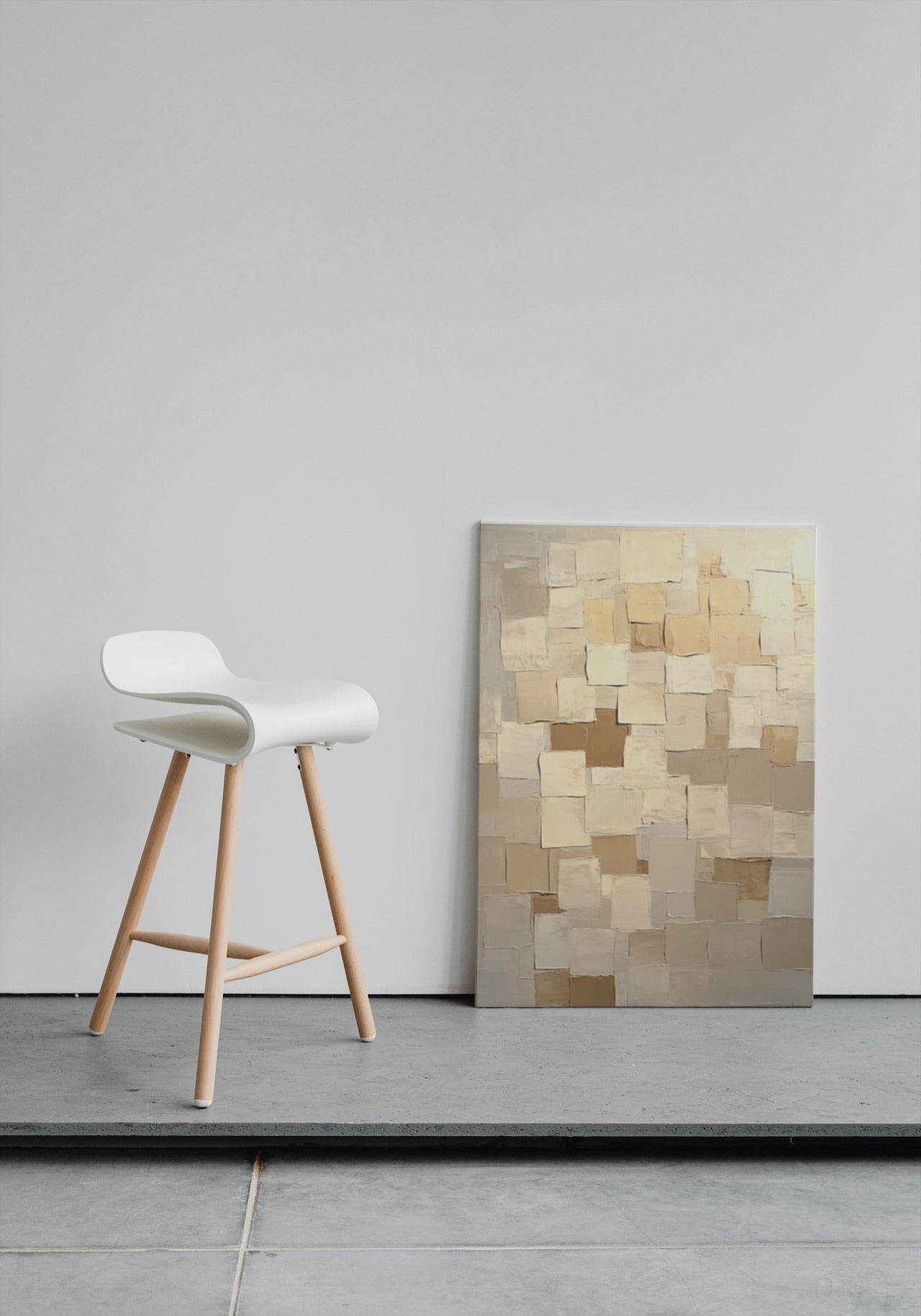Beige Harmony: Abstract Wall Texture