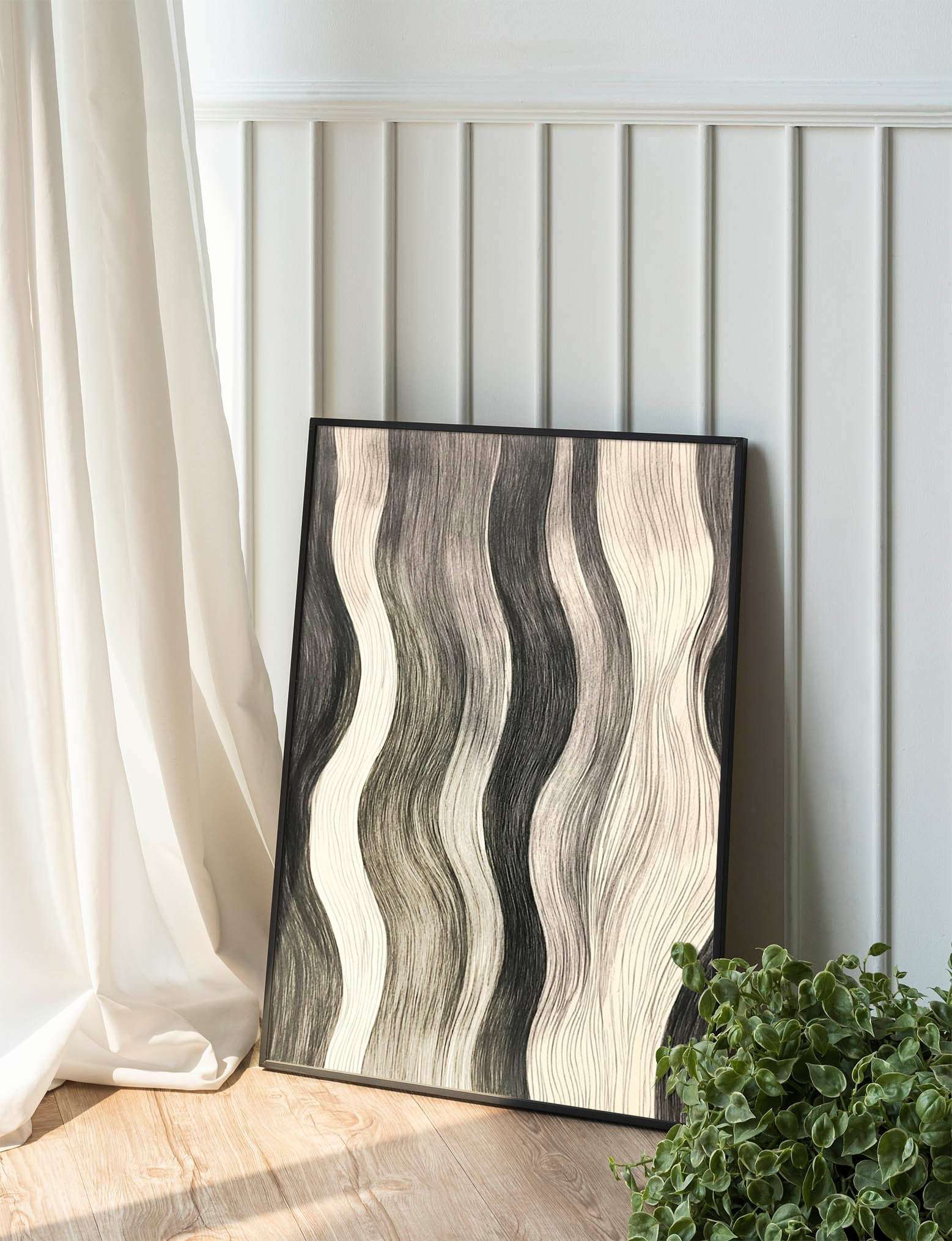 Wavy Elegance: Minimalist Hair Texture