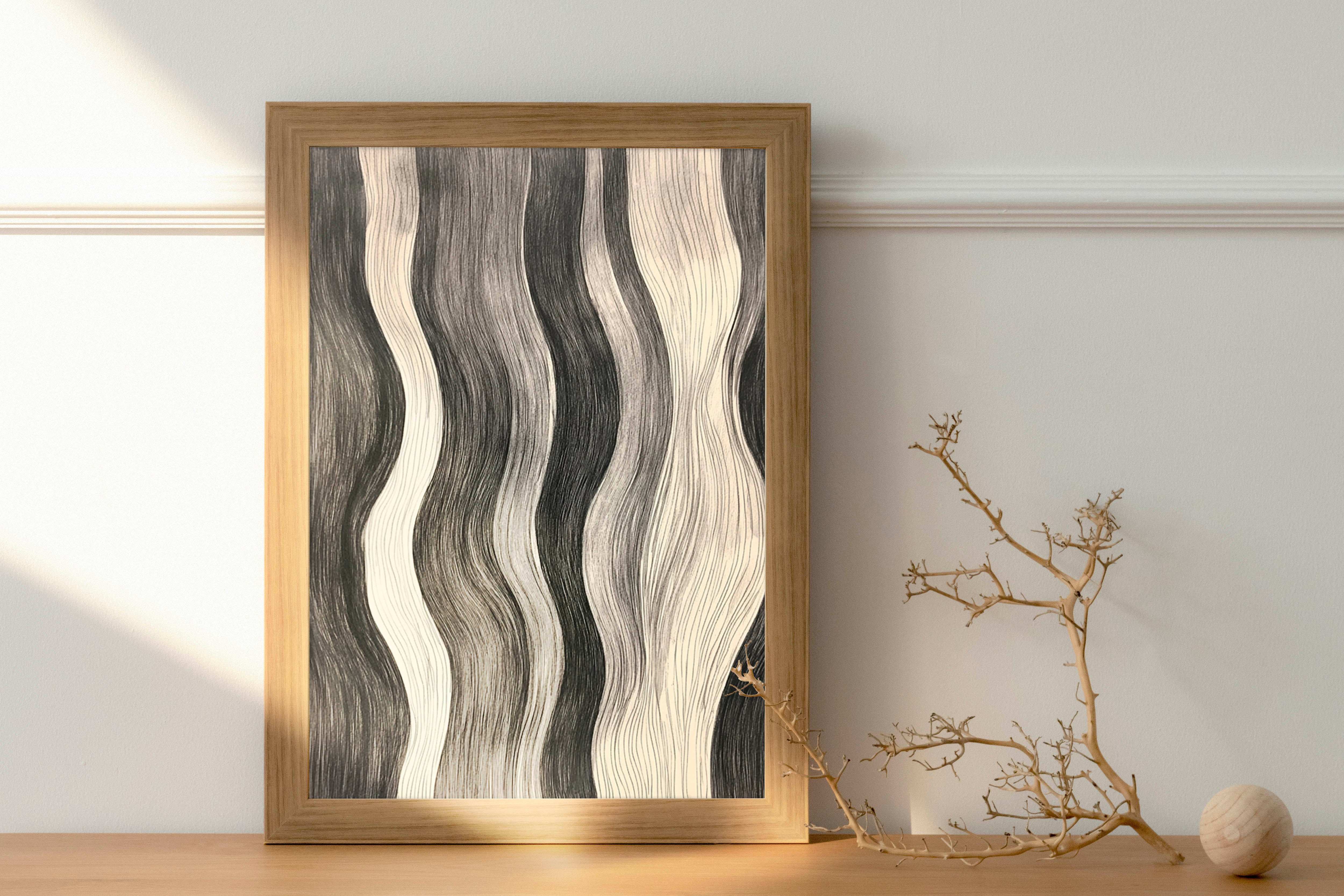 Wavy Elegance: Minimalist Hair Texture