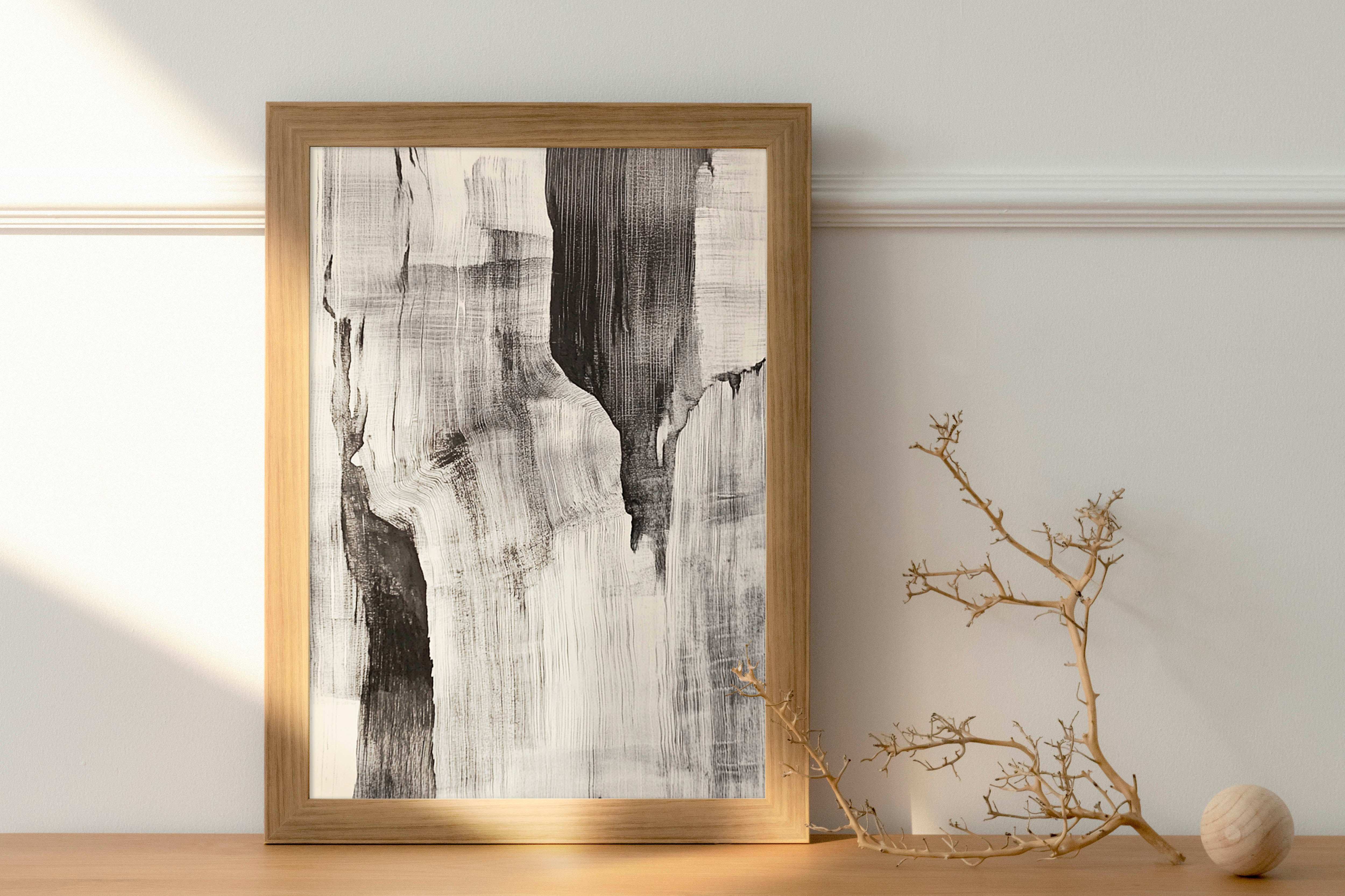 Monochrome Peaks: Abstract Rock Formations