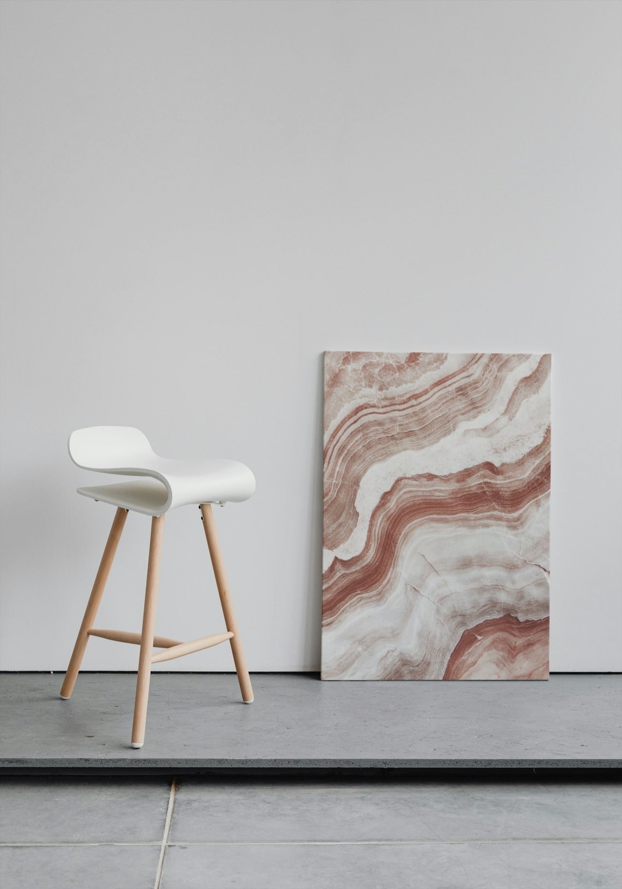 Marble Elegance: Creamy Stone Surface