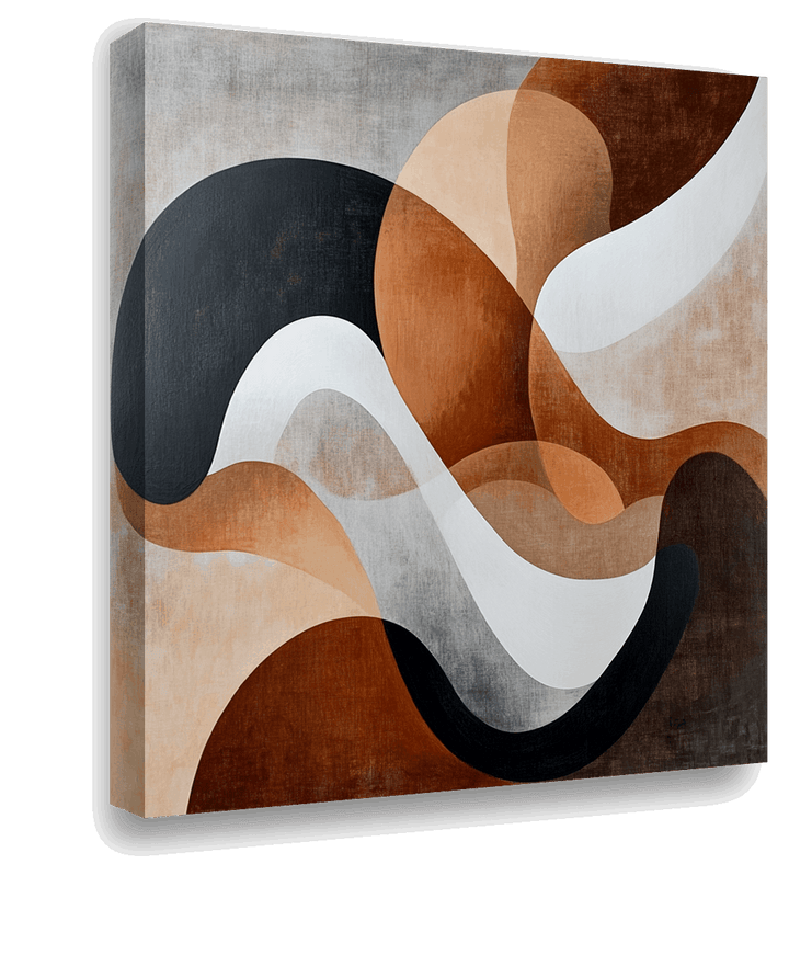 Boho Harmony: Abstract Shapes in Earth Tones