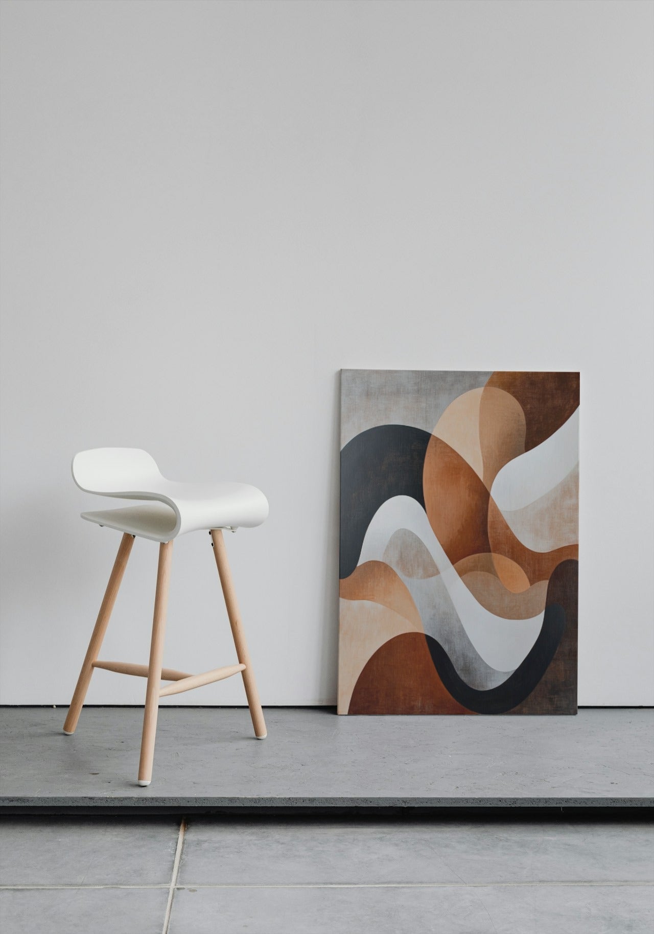 Boho Harmony: Abstract Shapes in Earth Tones