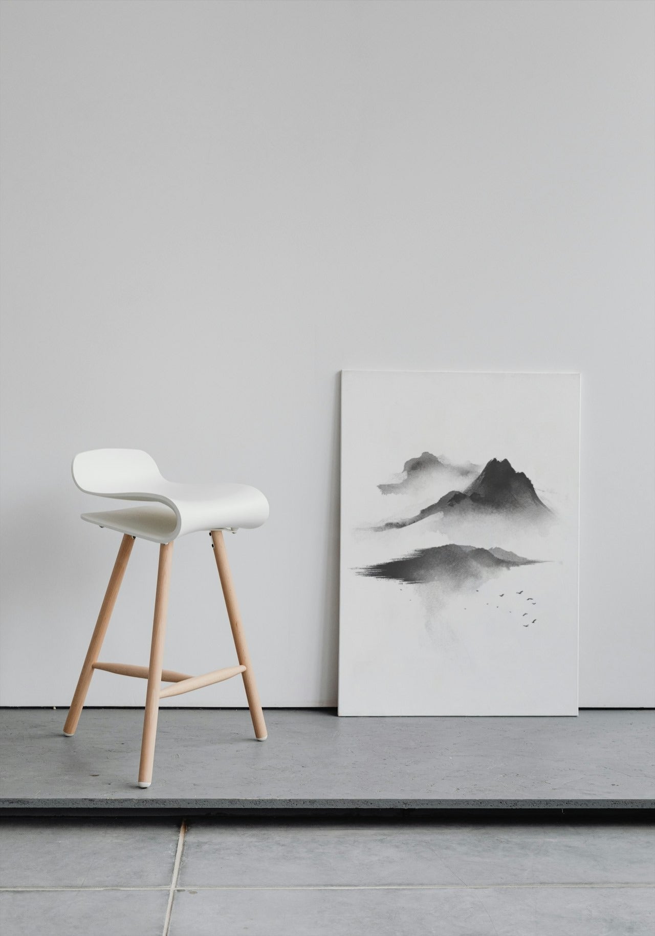 Whispers of Nature: Minimalist Mountain Landscape