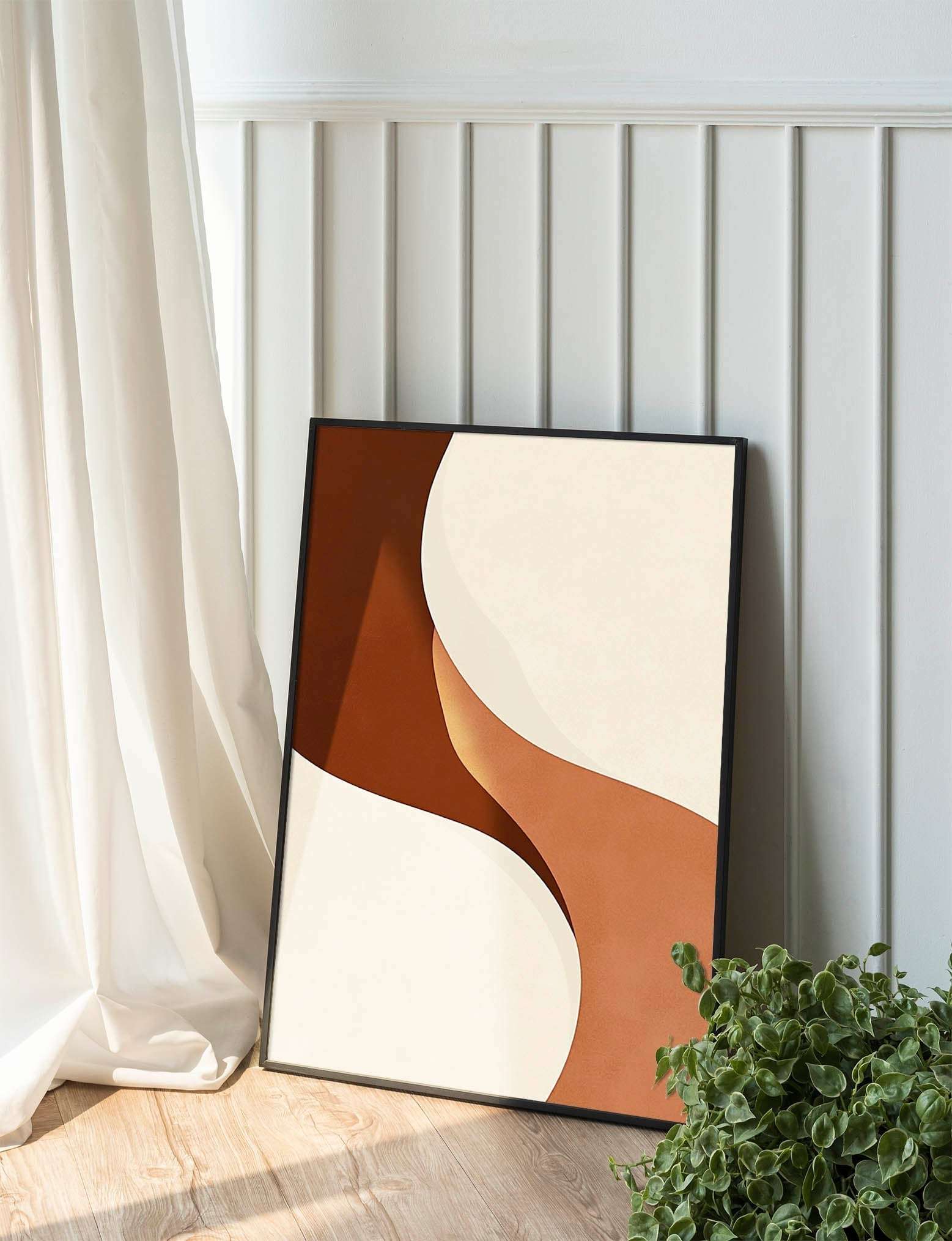 Organic Elegance: Abstract Waves in Soft Hues