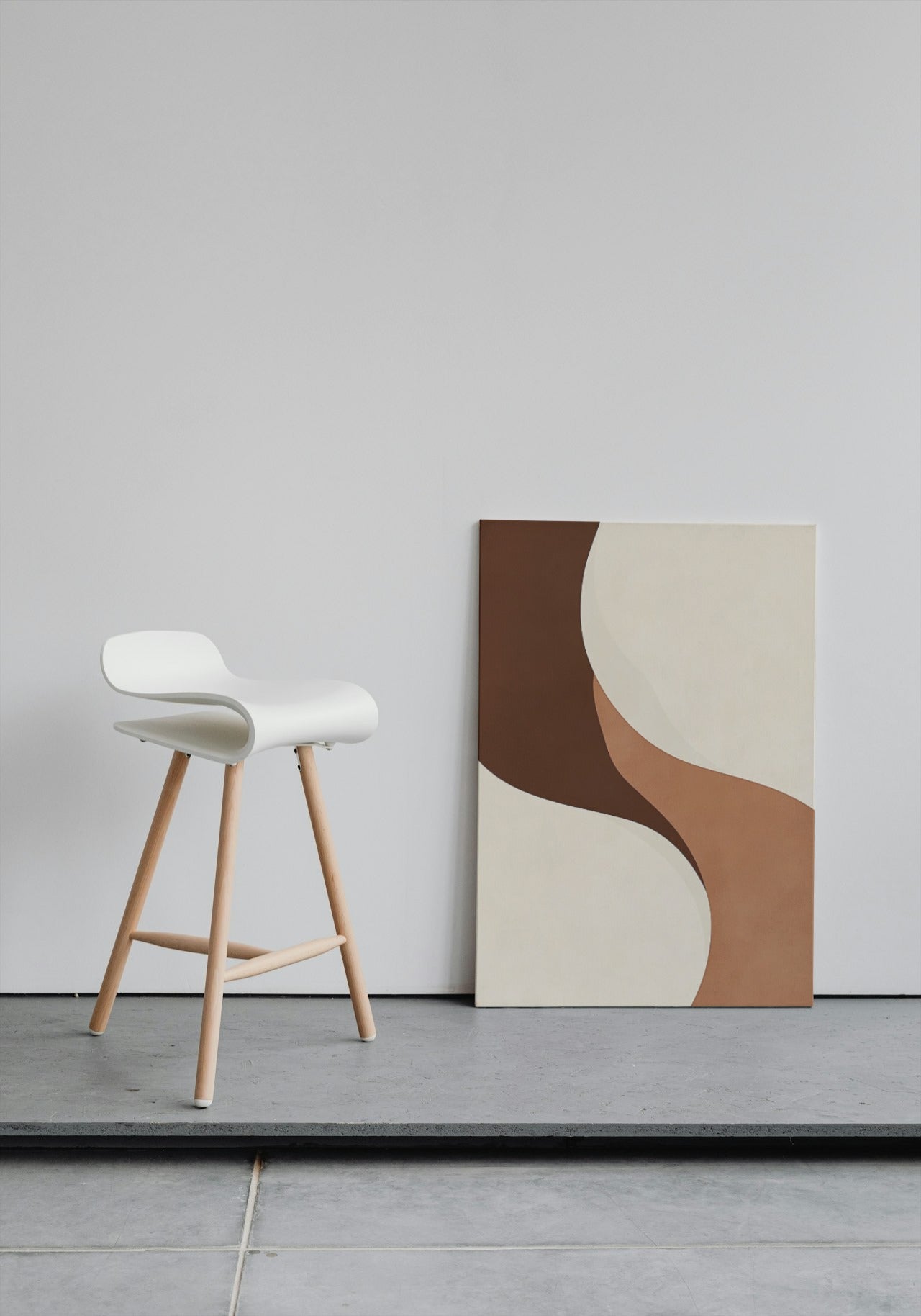 Organic Elegance: Abstract Waves in Soft Hues