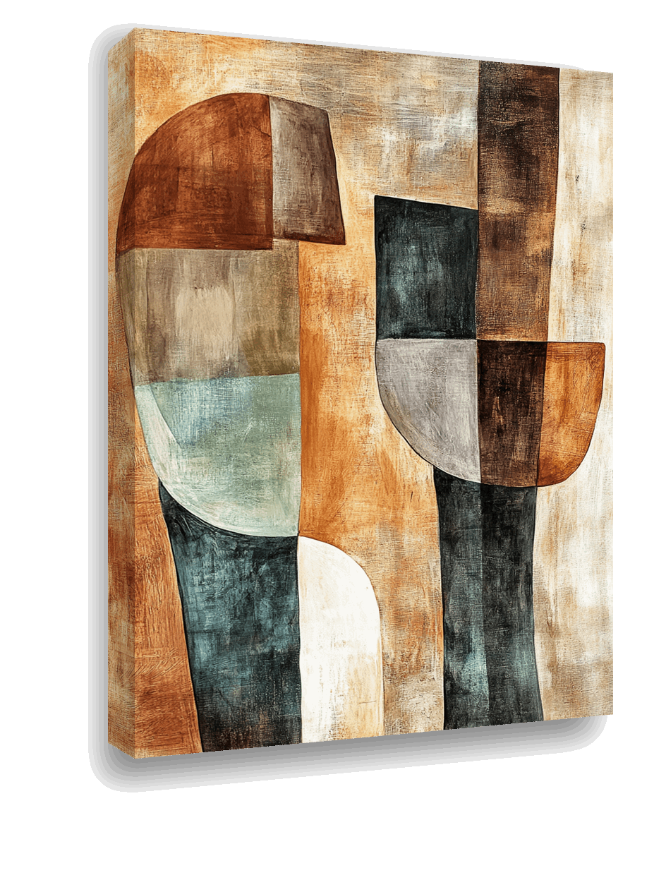 Harmony of Earth Tones: A Modern Abstract Journey