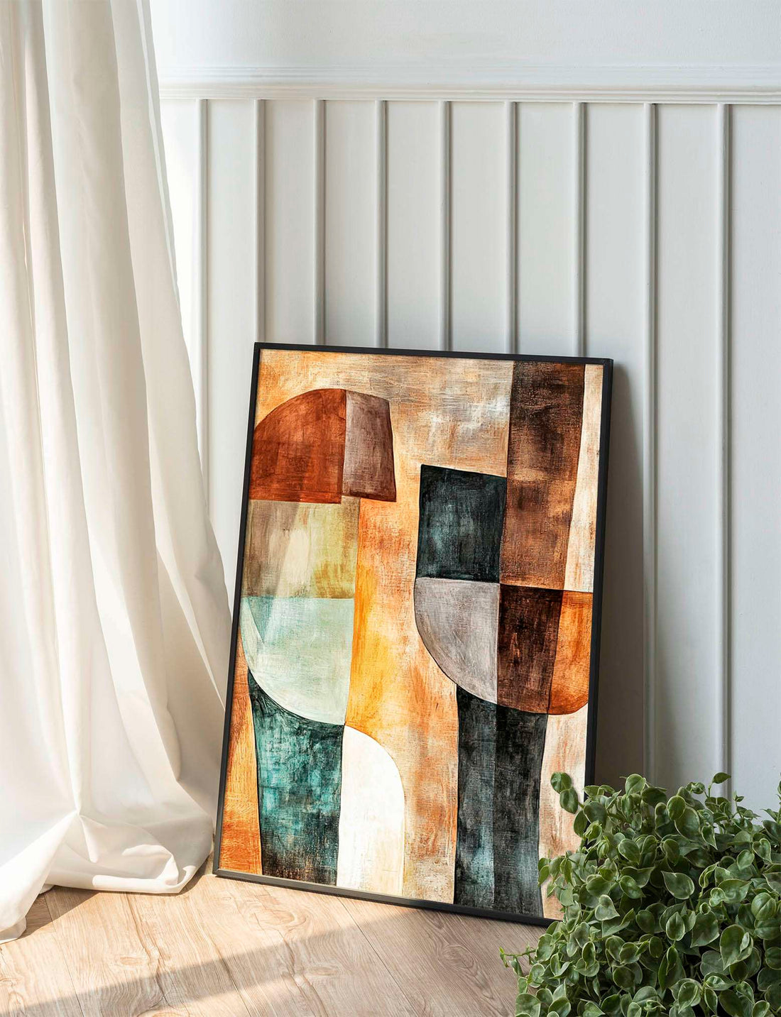 Harmony of Earth Tones: A Modern Abstract Journey