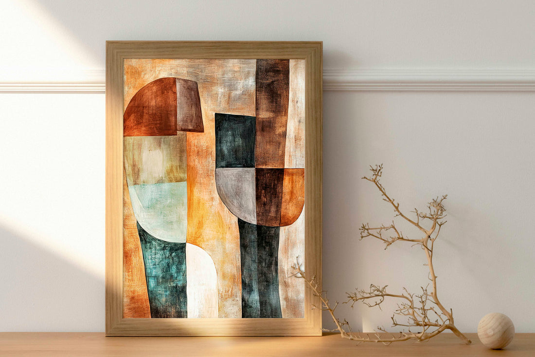 Harmony of Earth Tones: A Modern Abstract Journey