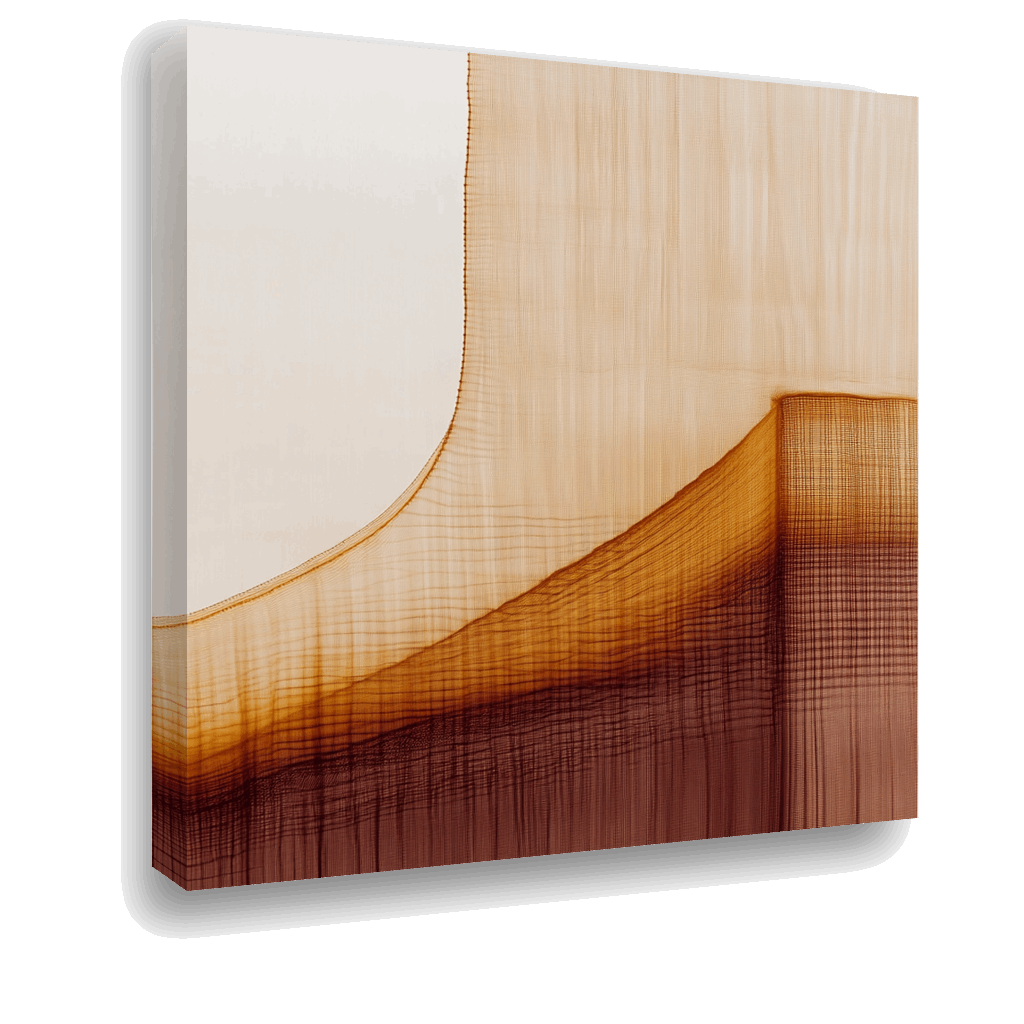 Serene Flow: Abstract Brown and Beige Gradient Art