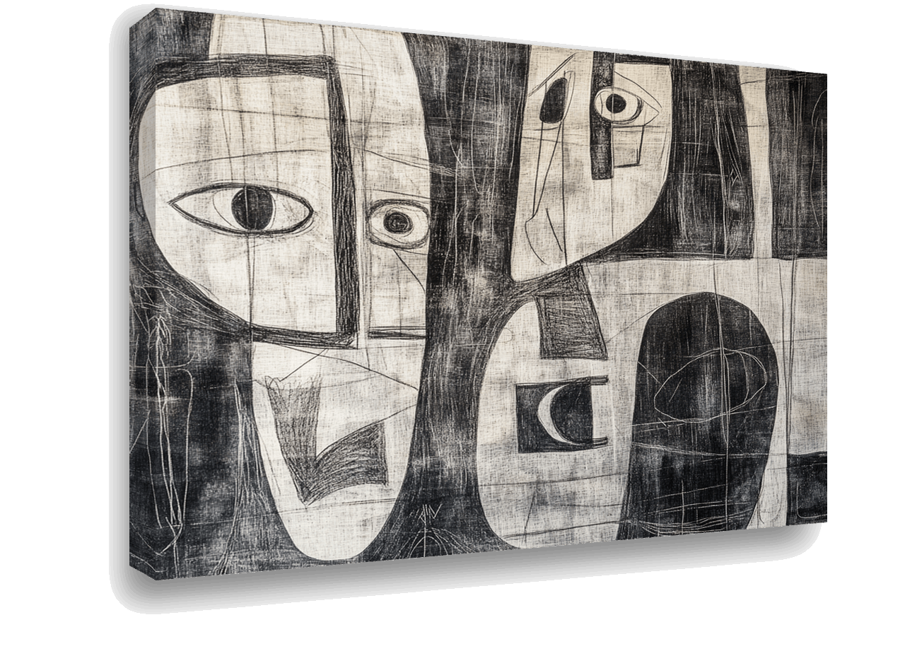Fragmented Expressions: Black and White Cubist in Picasso's Style
