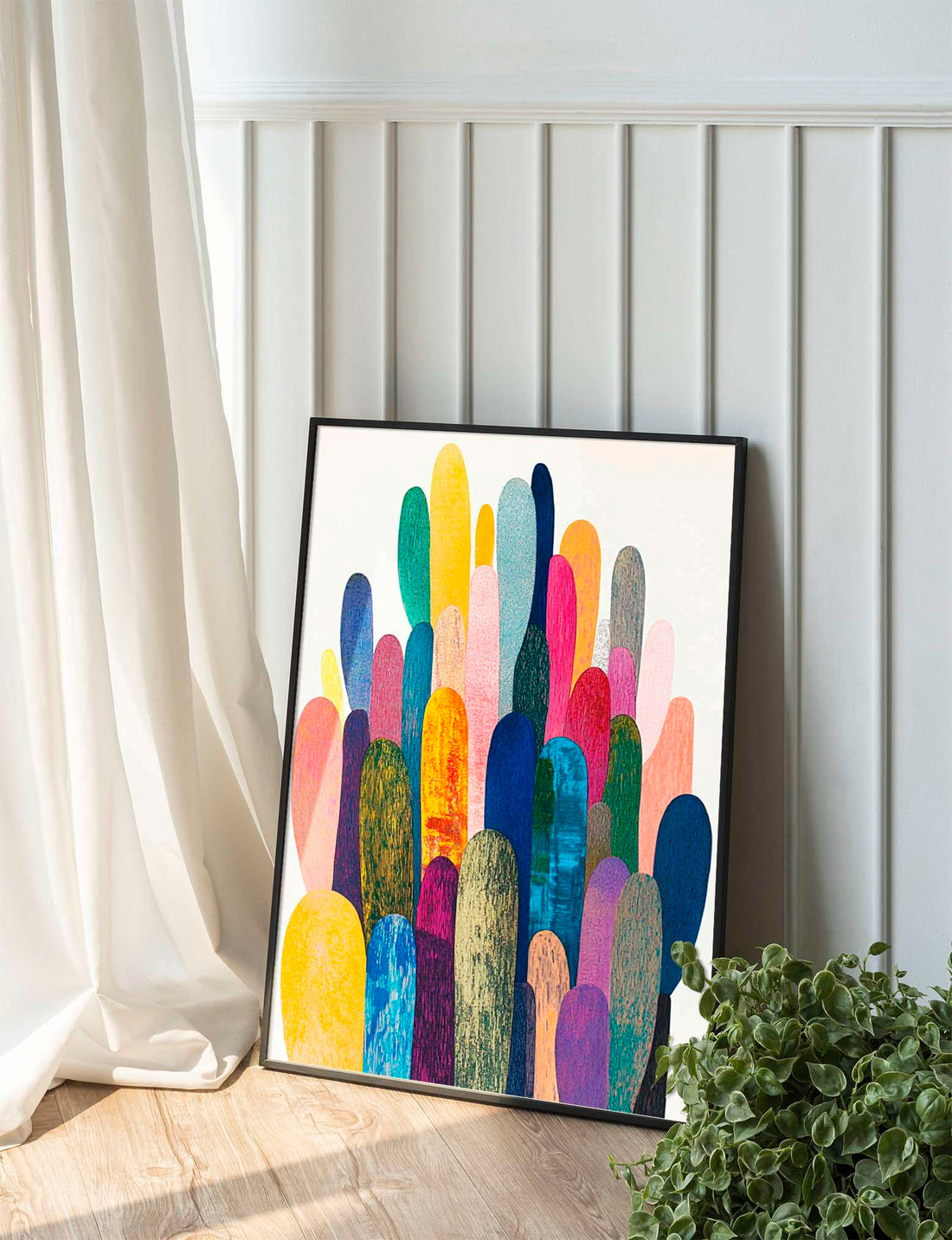 Vibrant Cactii: Contemporary Digital Art