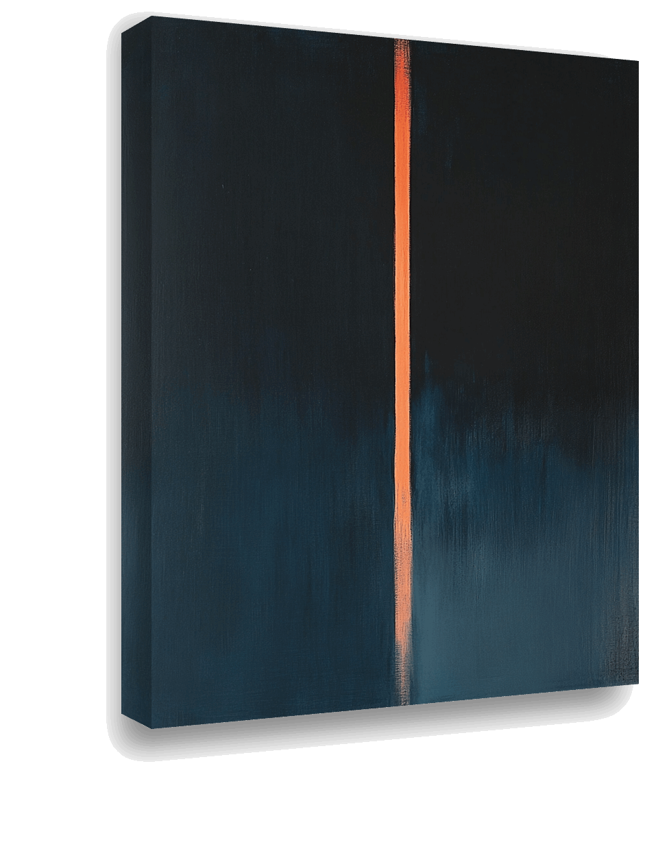 Luminous Lines: Abstract Minimalist Art in Blue and Orange