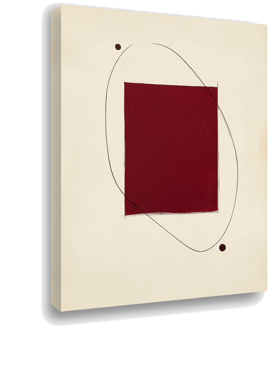 Red Minimalism: Geometric Shapes in Black and Red