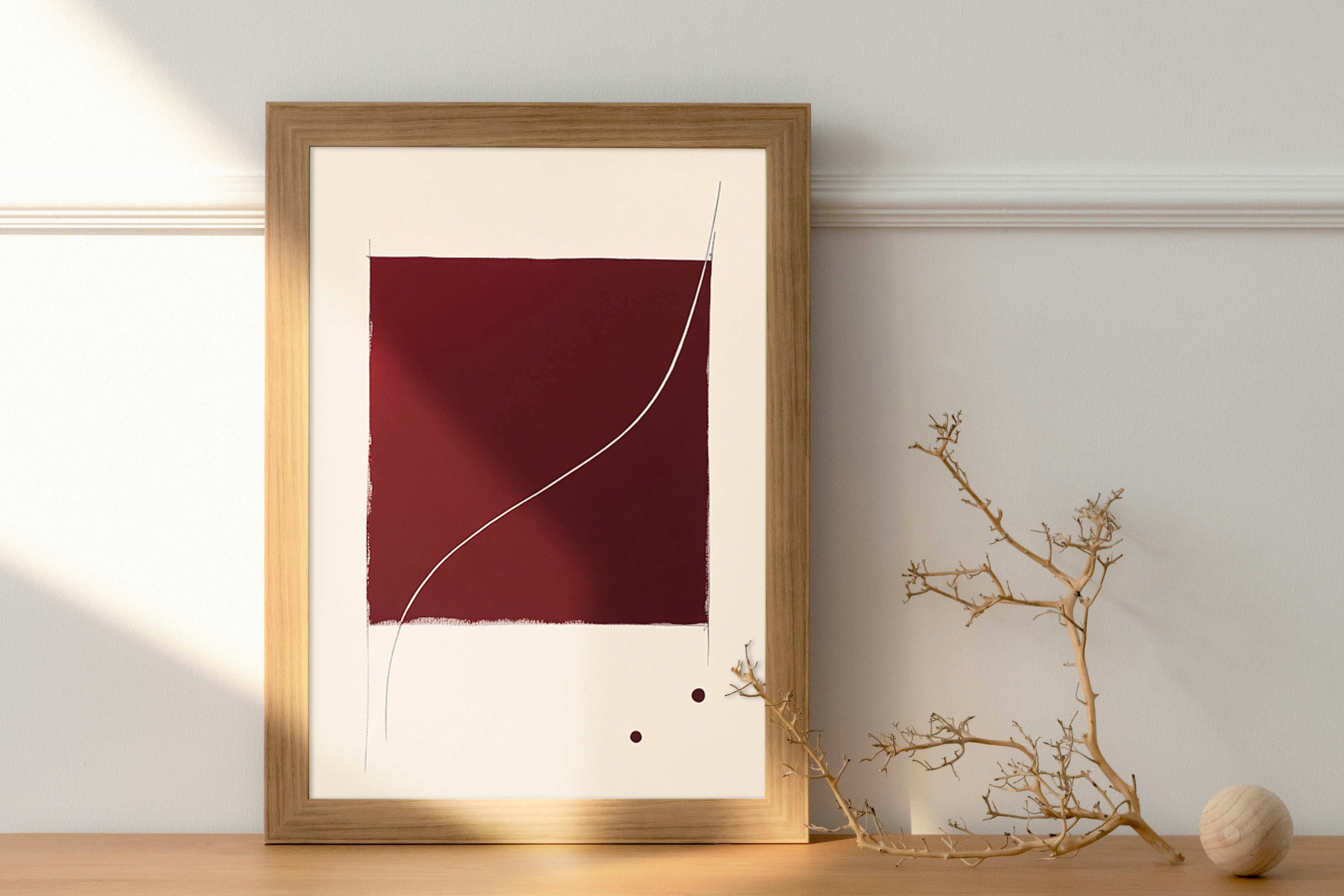 Minimal Burgundy Abstract