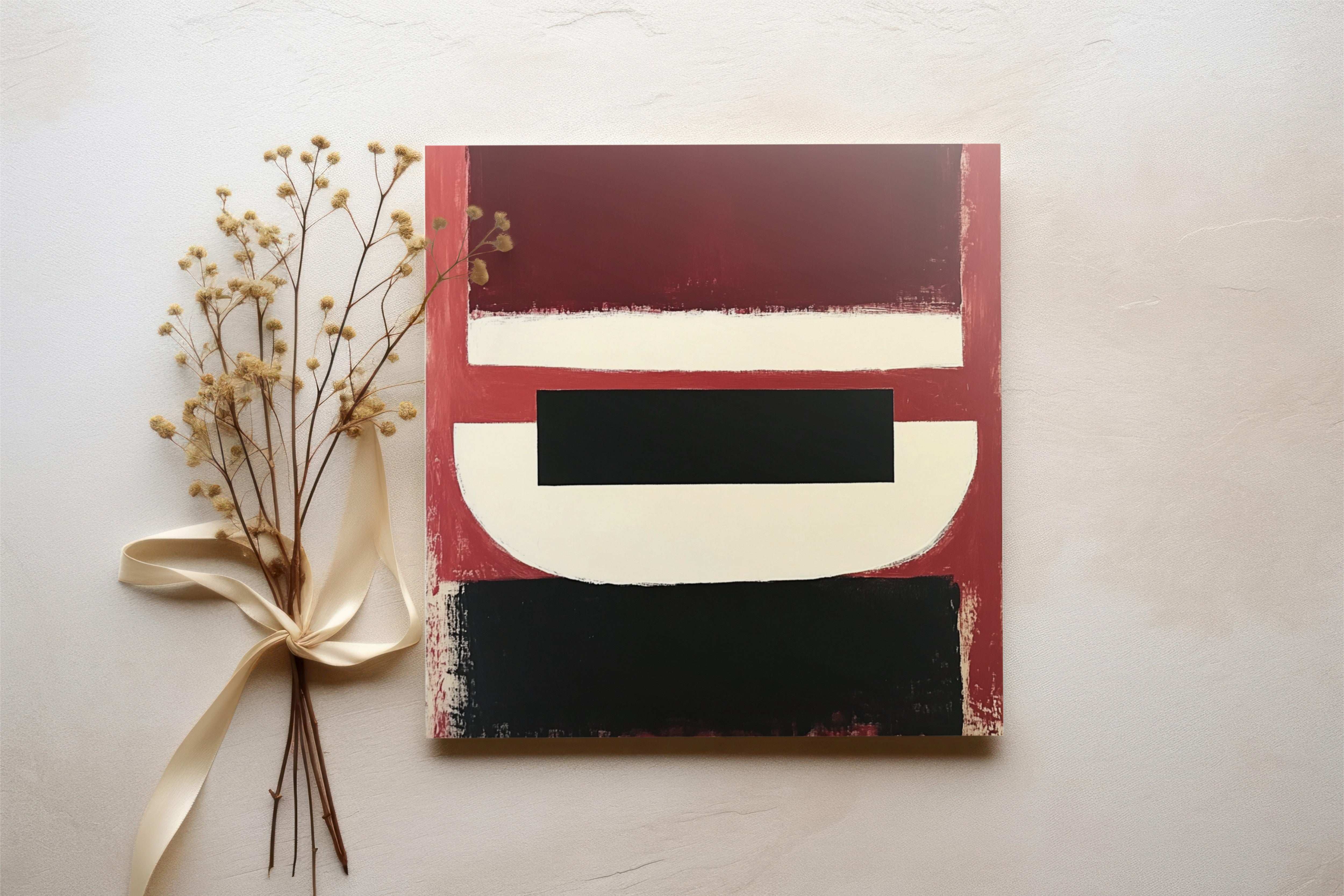 Abstract Expression: Geometric Minimalism with Bold Letters