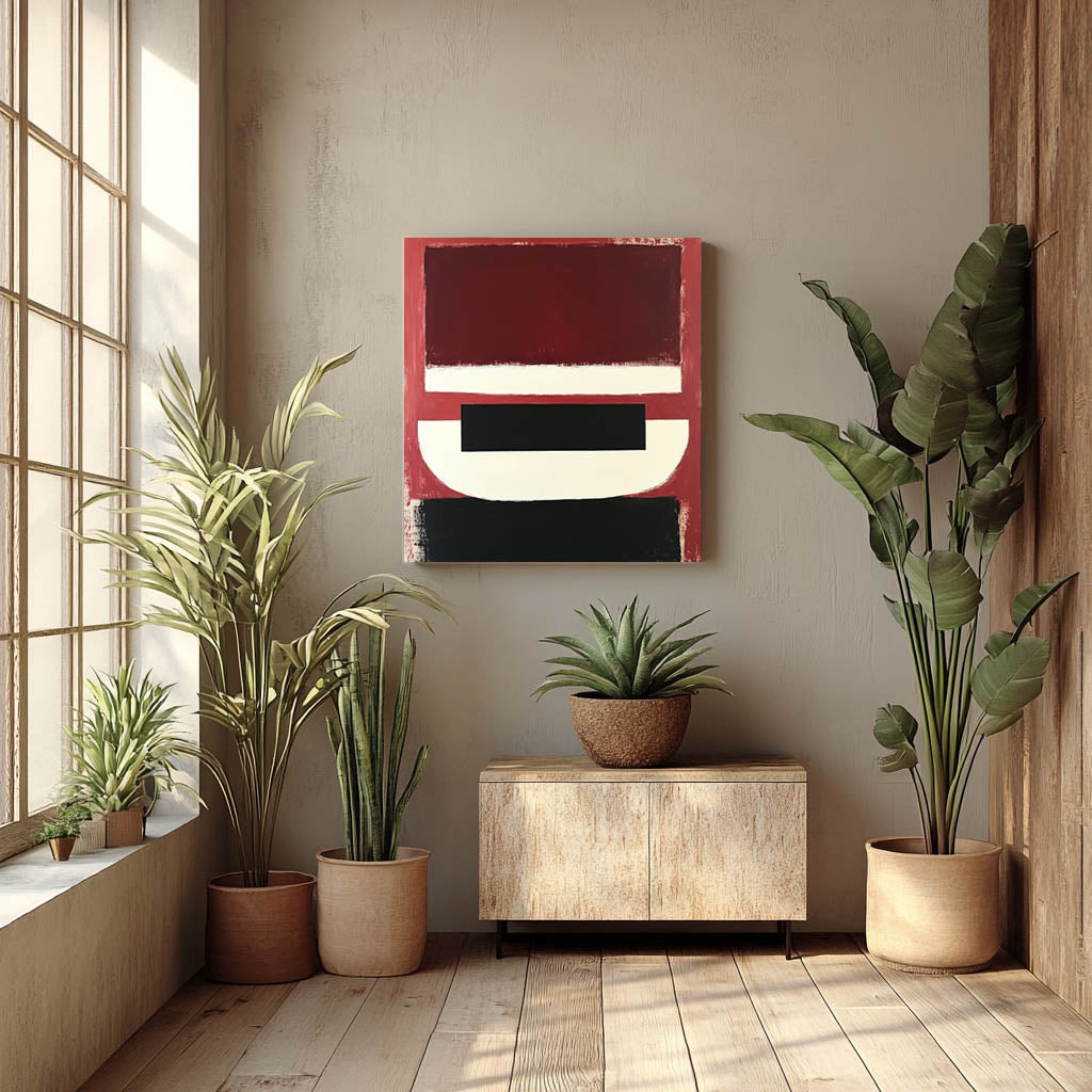 Abstract Expression: Geometric Minimalism with Bold Letters