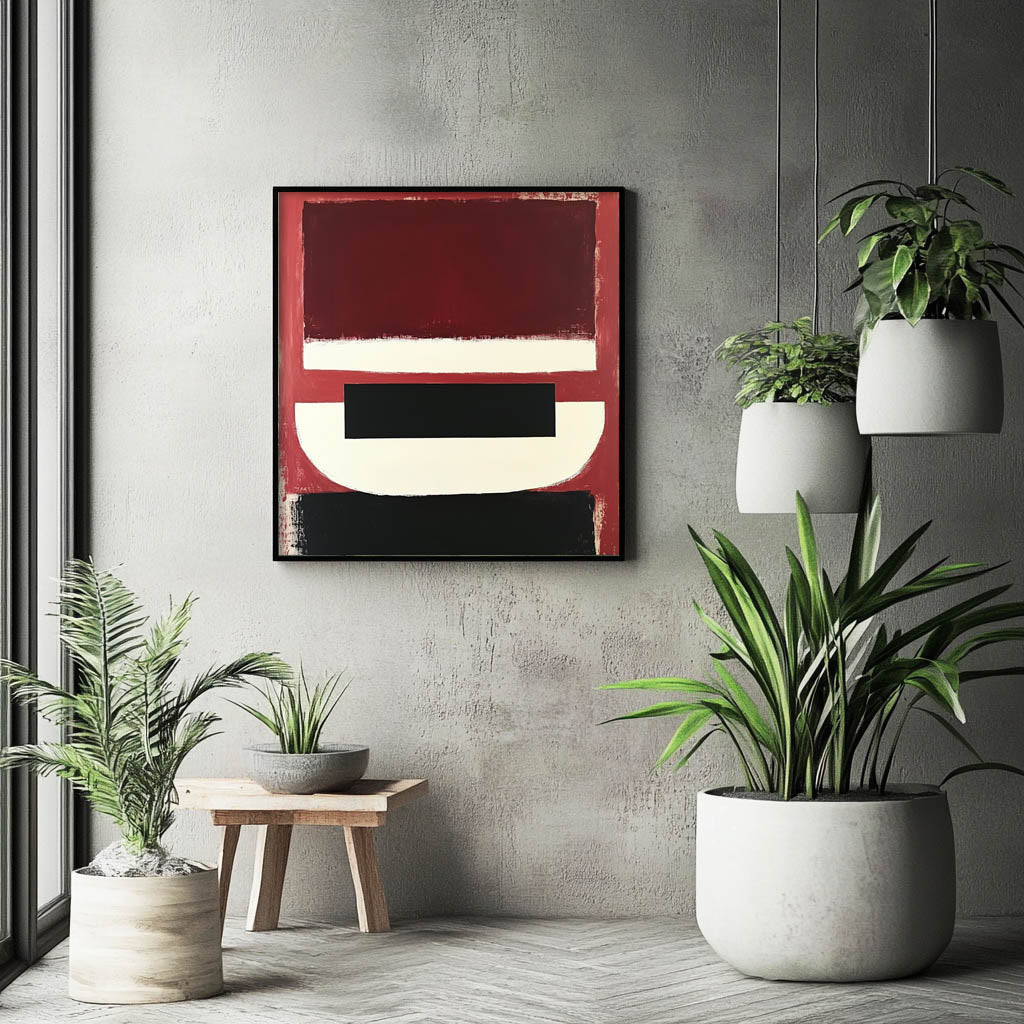 Abstract Expression: Geometric Minimalism with Bold Letters