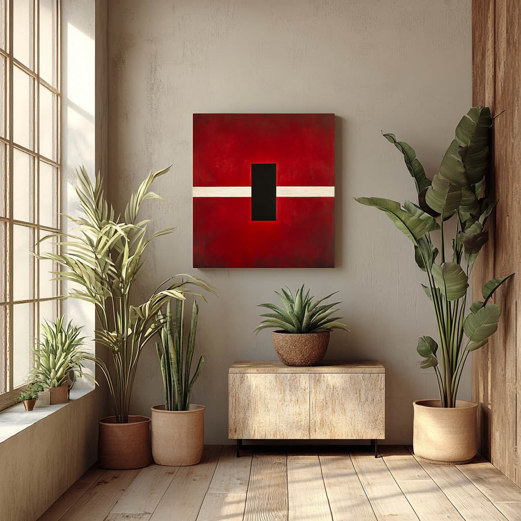 Red Stripe Minimalism: A Tribute to Modernism