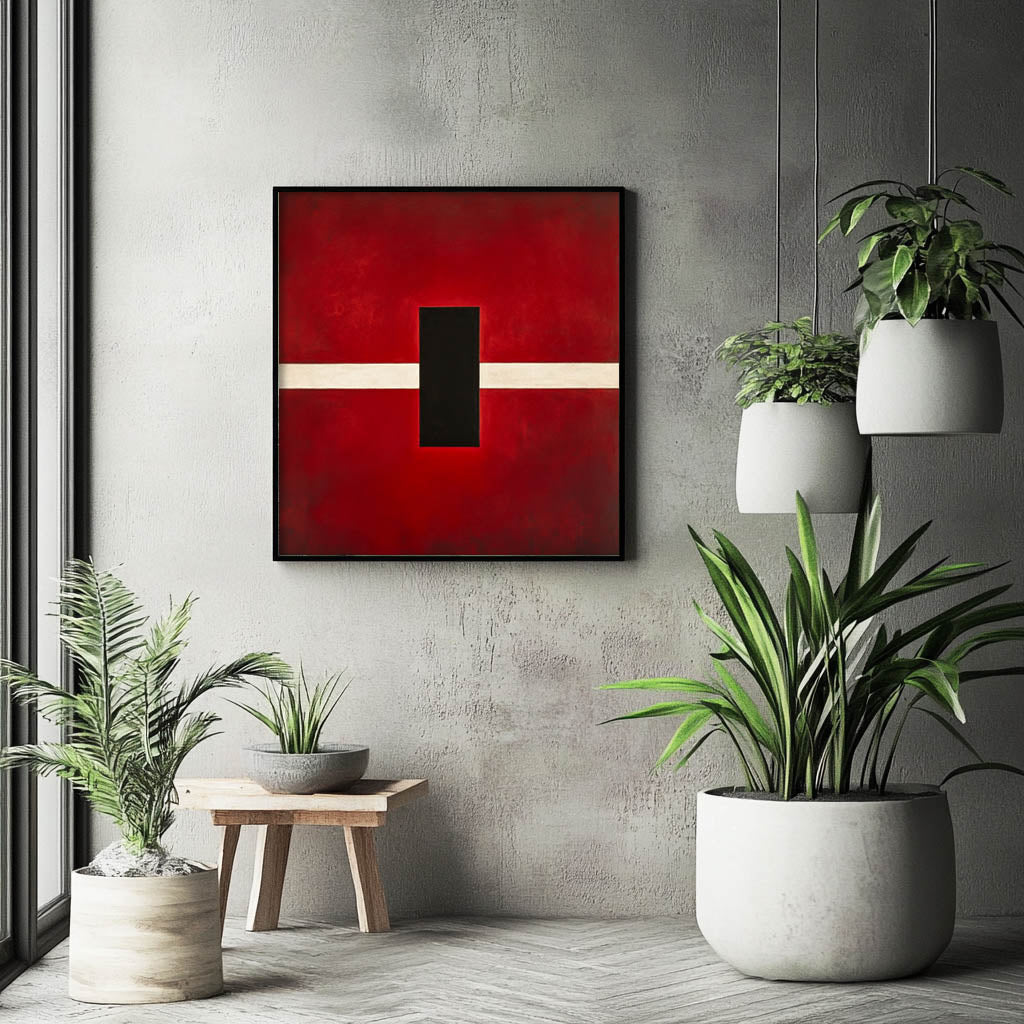 Red Stripe Minimalism: A Tribute to Modernism