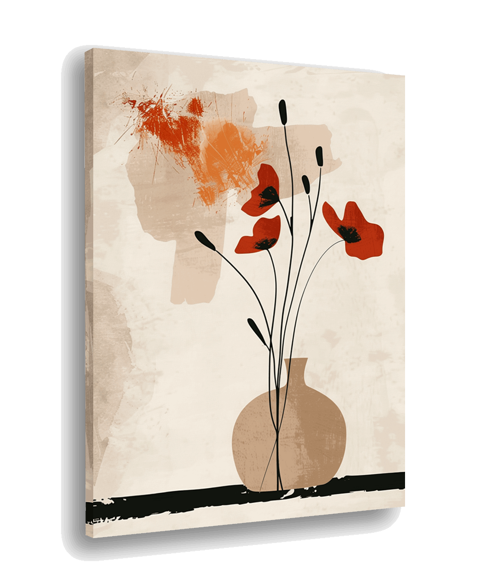 Warli Poppies Abstraction