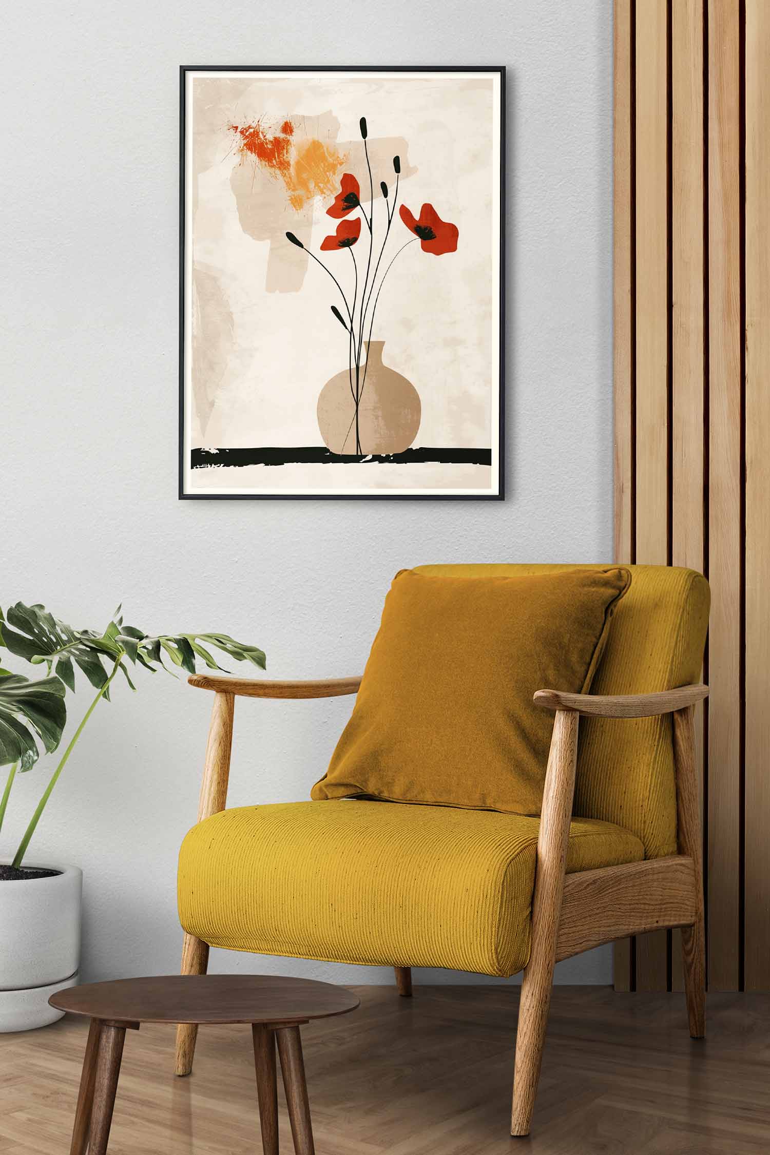 Warli Poppies Abstraction