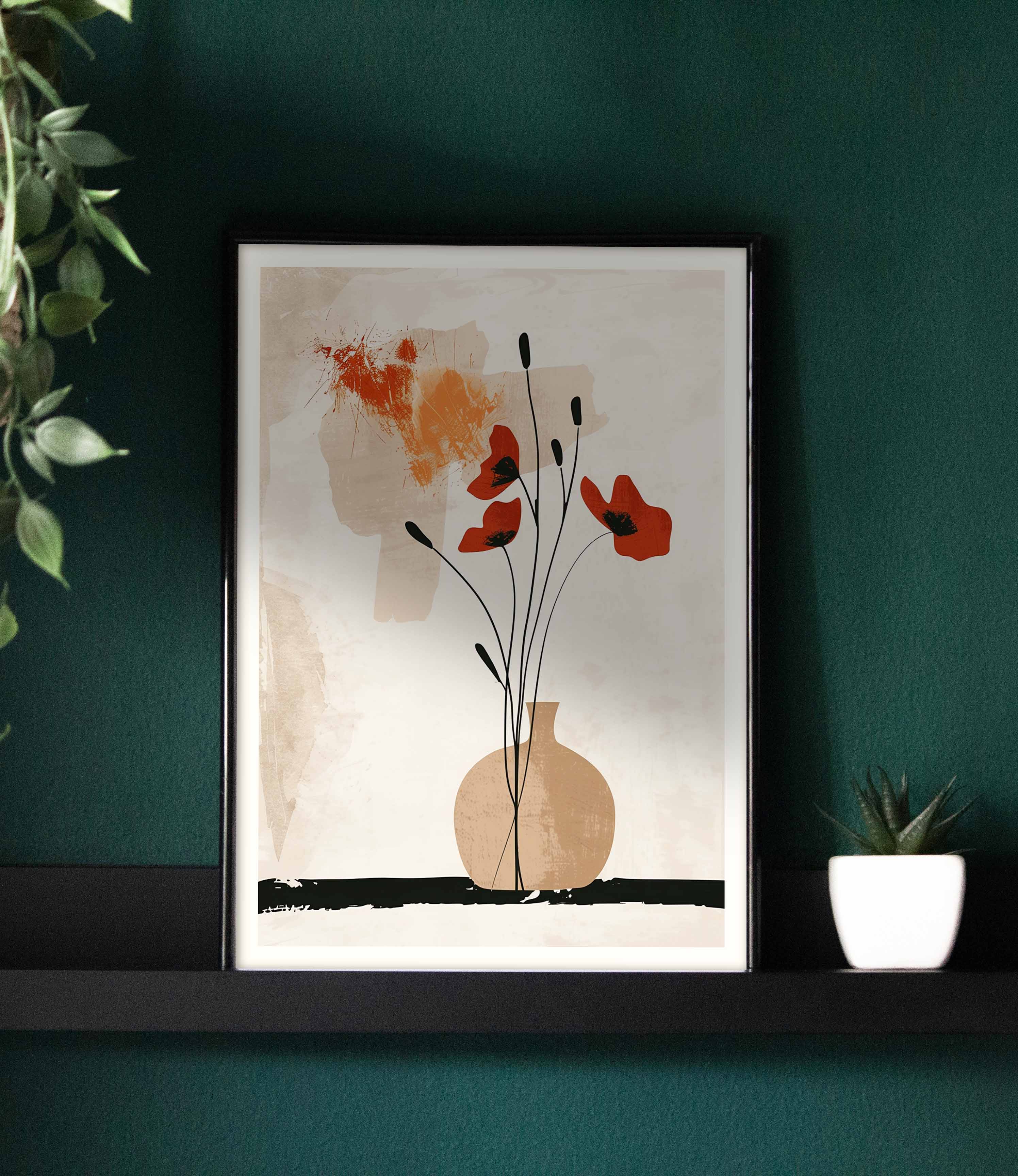 Warli Poppies Abstraction