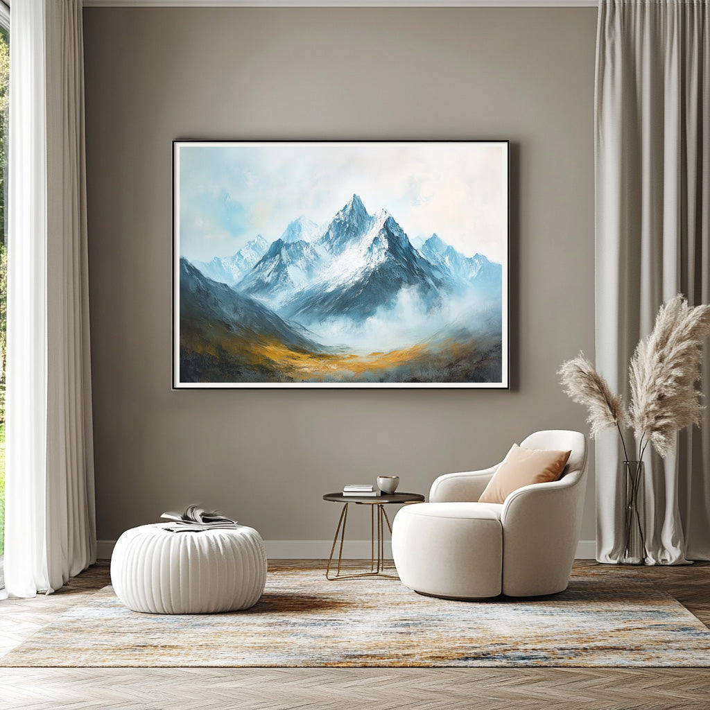 Ethereal Peaks: Serenity of Snow-Capped Mountains